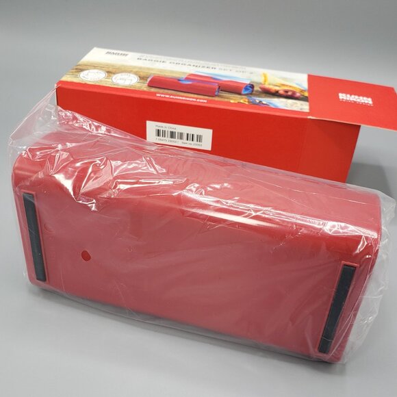 NEW Kuhn Rikon Swiss Design Baggie Organizer Set of 2 in Red Bag Holder 23053 - Picture 9 of 12